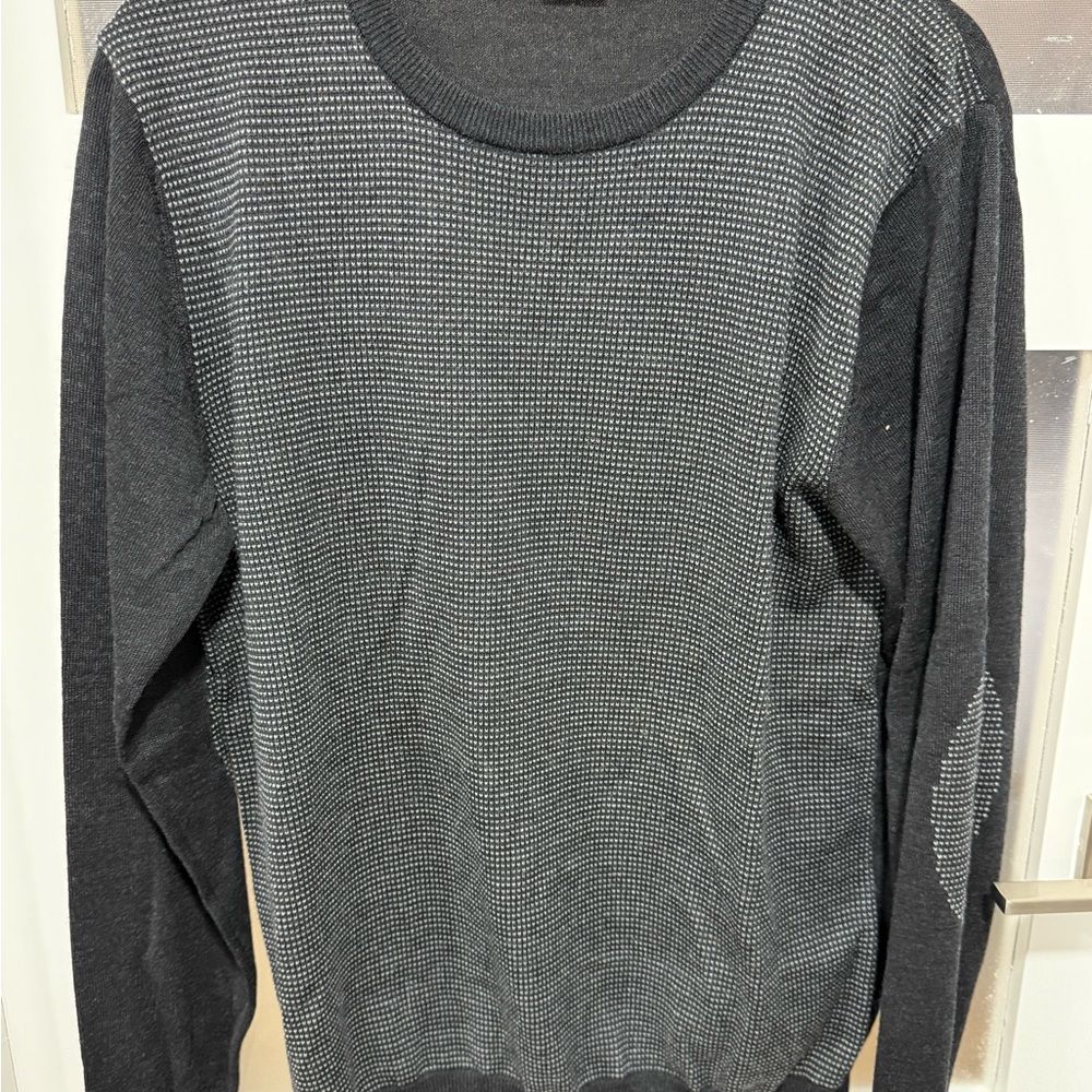 Modango Milano Italian Wool Sweater Charcoal Crewneck Sweater